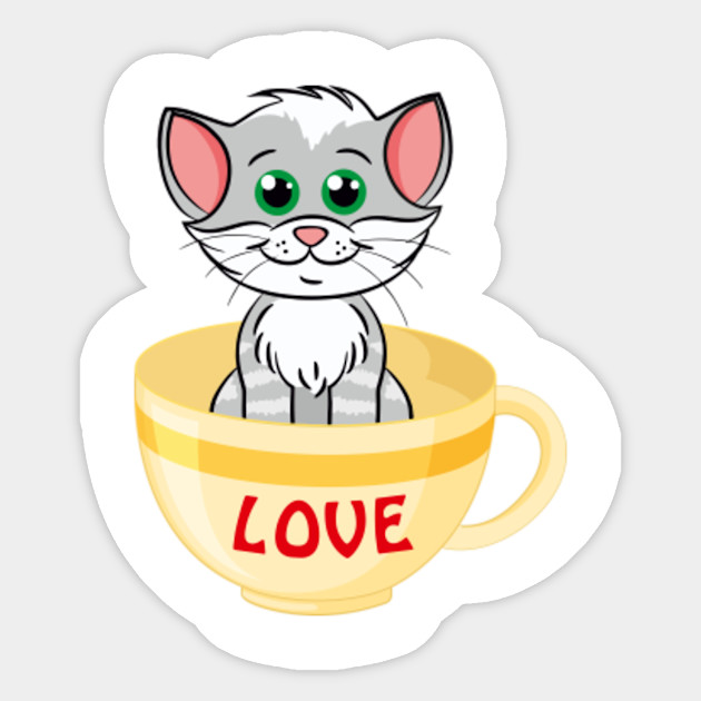 I Love Cats Kitten Lovers Cat Lover Cat In Cup Cute Cat Mom I Love