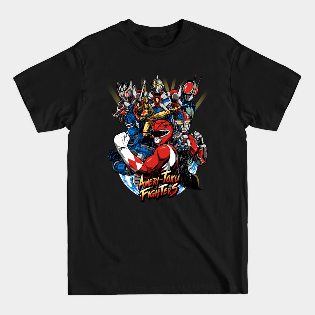 Discover Ameri-Toku Fighters - Tokusatsu - T-Shirt