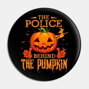 Mens The CHEF Behind The Pumpkin T shirt Funny Halloween T Shirt_POLICE Pin