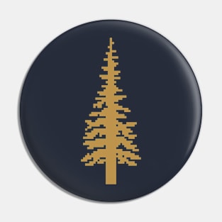 Retro Pixel Tree - Golden Edition Pin