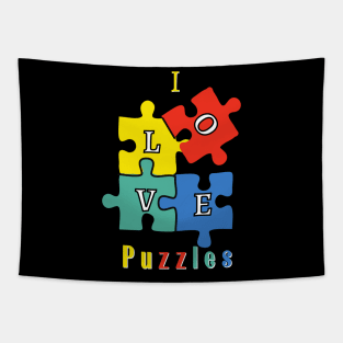 I Love Puzzles Tapestry