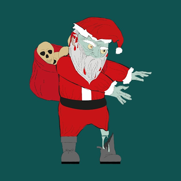 Scary Funny Dabbing Zombie Santa Claus Halloween Christmas Gift by klimentina