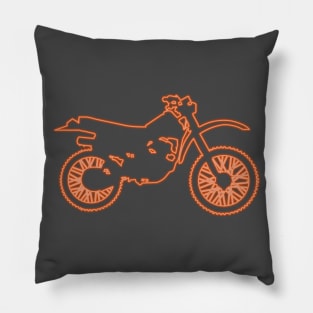 80's Gift 80s Retro Neon Sign Dirt Bike Dane Pillow