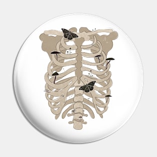 Dark Blooming Ribcage Pin