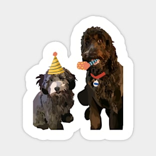 Puppies birthday celebration Magnet