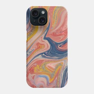 Abstract Oil and Glitter Painting Phone Case