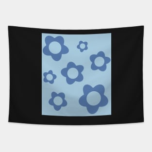 pattern flower aesthetic blue Tapestry