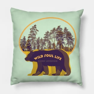 Wild soul life forest in yellow Pillow