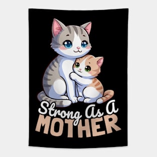 Strong As A Mother, Cat Mother Tapestry