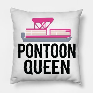 Pontoon Queen Vintage Funny Pontoon Boat Lover Girls Pillow