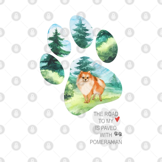 Pawprint Pomeranian by Amanda Jane