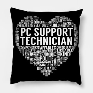 Pc Support Technician Heart Pillow