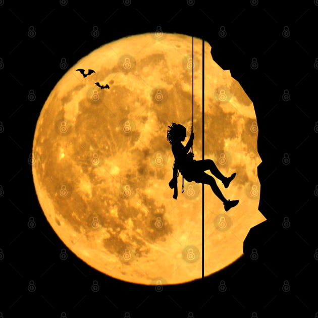 Mountaineering free climbing bouldering moon sky by BurunduXX-Factory