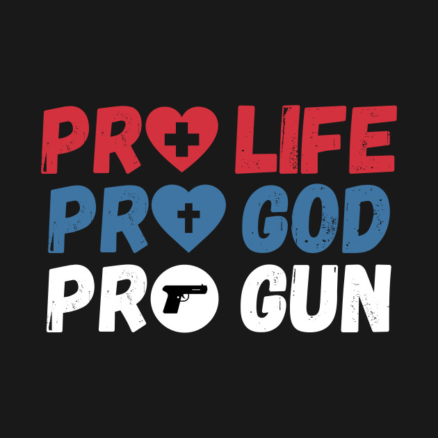 Disover Pro Life Pro God Pro Gun - Conservative - T-Shirt