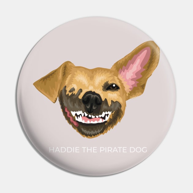 Haddie the Pirate Dog Pin by Haddie The Pirate Dog