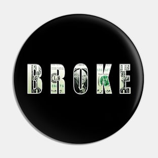 Broke dollar - USD Money Pin