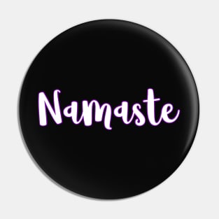 Namaste Spiritual Yoga Purple Design Pin