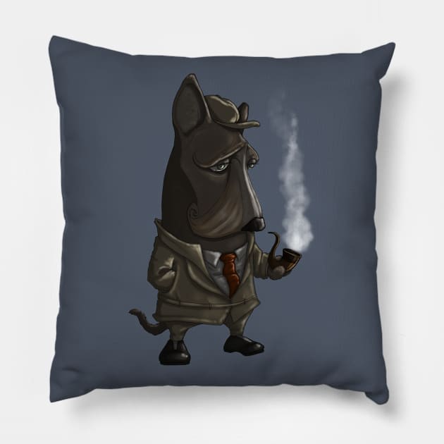 detective dumfries Pillow by bobgoodallart