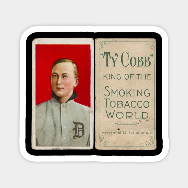 Ty Cobb Red Portrait T206 Magnet by BlackBoxHobby