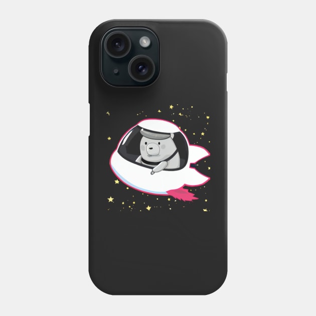 Space Capybara Cartoon Phone Case by Shadowbyte91