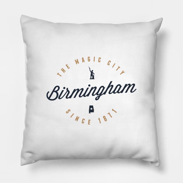 Birmingham, Alabama - The Magic City Pillow by burder