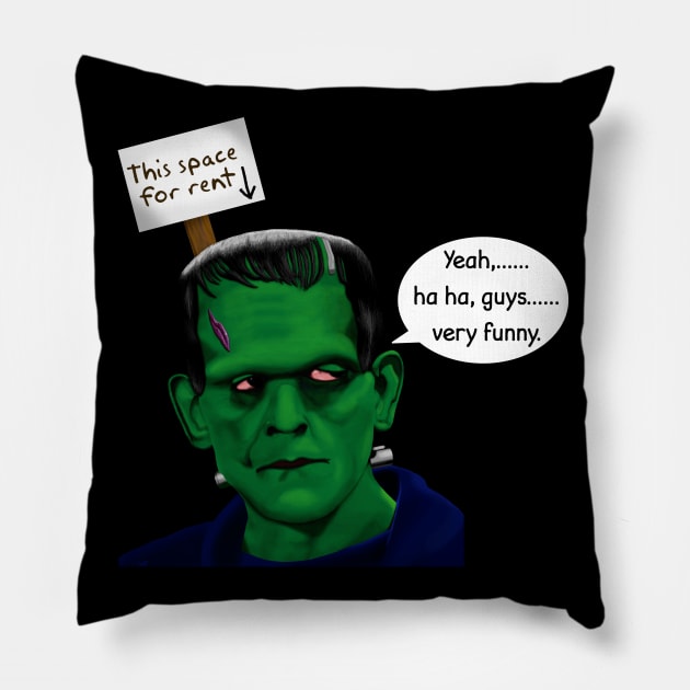 Frank is Not Amused Pillow by Zippy's House of Mystery