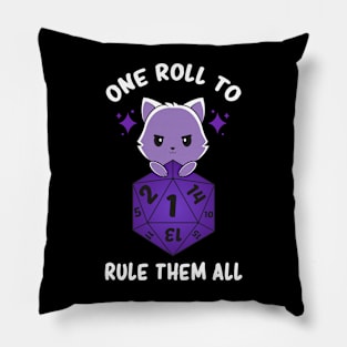 Tabletop Games Cute Cat Dnd Dice Dungeon Master Pillow