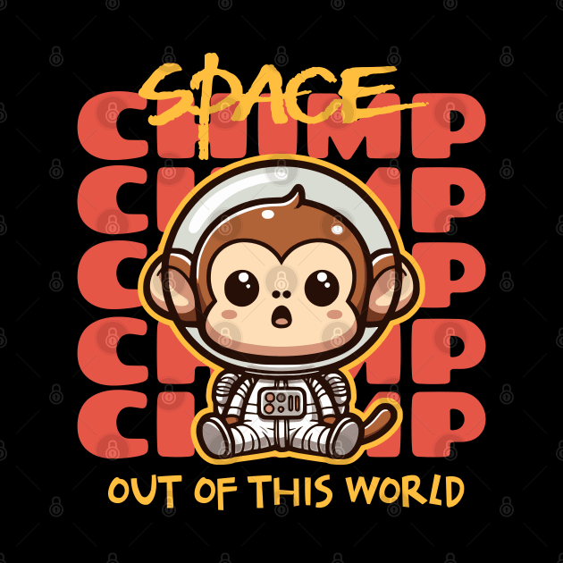 Space monkey Astronaut chimp by Create Magnus