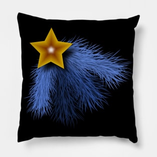 Christmas Blue Tree Decoration Pillow