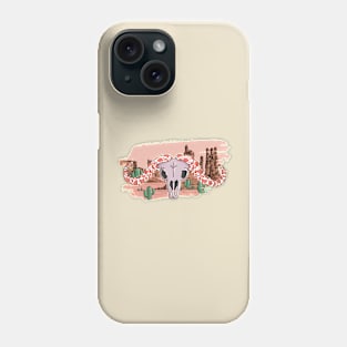 Cow Skull Desert Valentine Phone Case