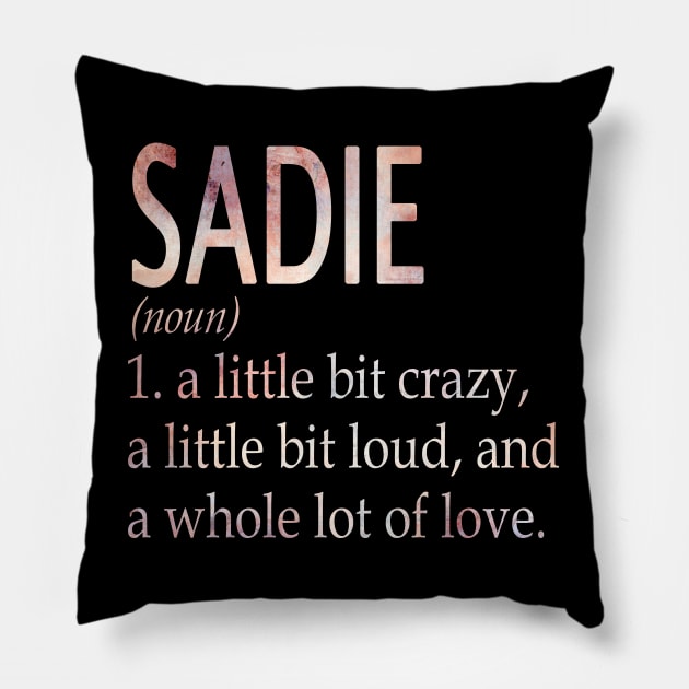 Sadie Girl Name Definition Pillow by ThanhNga