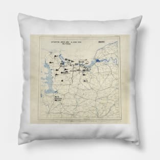 Normandy campaign map, 1944 (C026/8911) Pillow