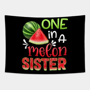 One In A Melon Watermelon sister T-shirt For Father_s Day Tapestry