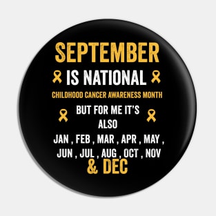 September is national childhood cancer awareness month - gold ribbon awareness month Pin