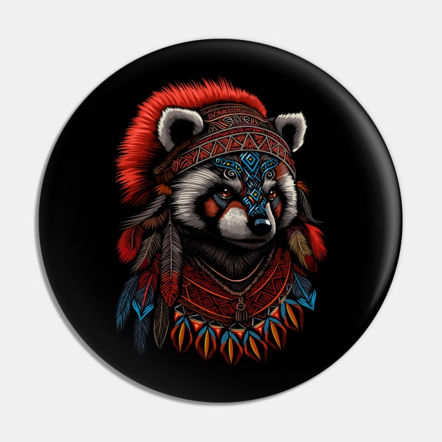 Red panda Indian Chief Pin by albertocubatas