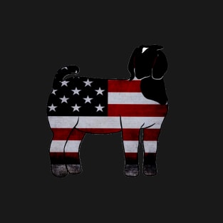 American Flag Market Show Doe Silhouette - NOT FOR RESALE WITHOUT PERMISSION T-Shirt