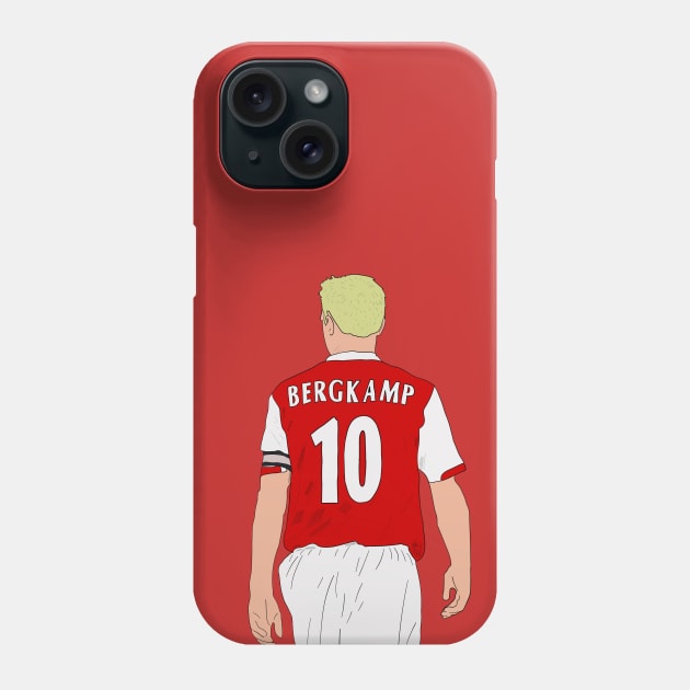 Dennis Bergkamp Jersey Number 90s Football Iconic Minimalist Phone Case by NostalgiaUltra