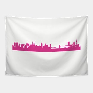 Basel skyline pink Tapestry