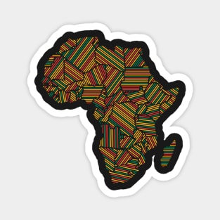 Love Africa African Print Stick Pattern Map Magnet