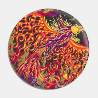 Phoenix on Fire Pin