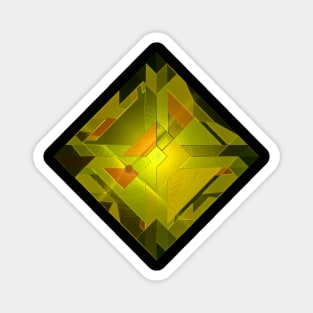 Yellow Square Shape Gemstone Magnet