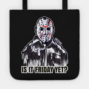 Is it Friday Yet - Hockey Mask - The Perfect Halloween Scary Movie Gift Tote