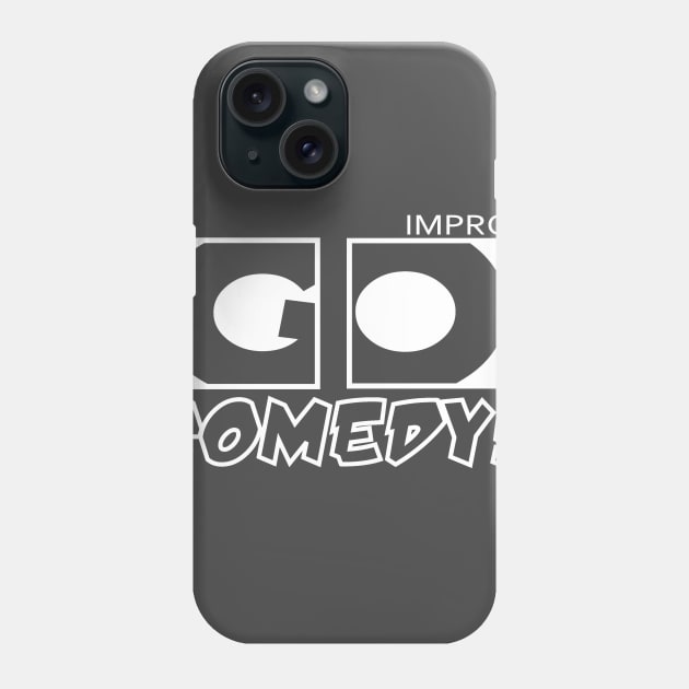 Go Comedy White Logo Phone Case by gocomedyimprov