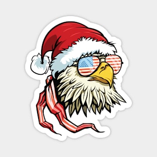 Bald Eagle Christmas Patriotic Magnet