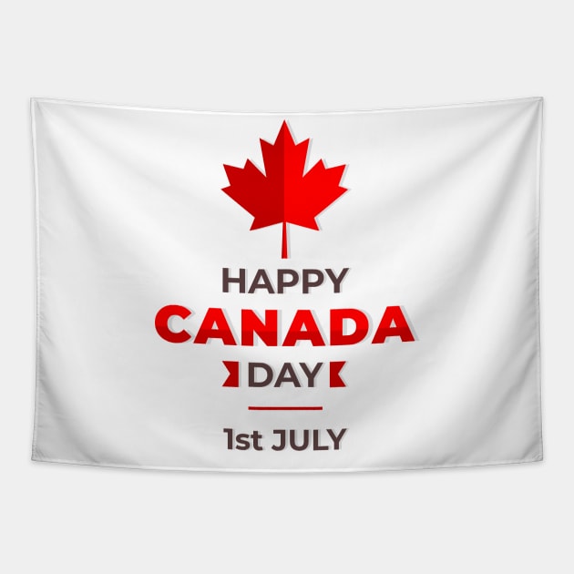 Happy canada day Tapestry by Dieowl