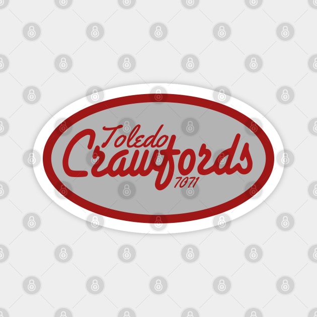 Vintage Toledo Crawfords Magnet by 7071