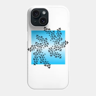 Blue Fleur de Lis fractal Phone Case