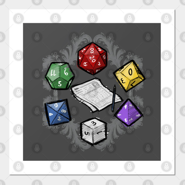 Rpg Dice Set Roleplayer Posters And Art Prints Teepublic Uk Rpg Dice Set Roleplayer Posters And Art Prints Teepublic Uk