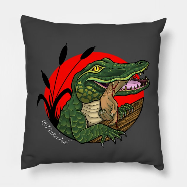 FAFO - Gator Pillow by PinkeeInk