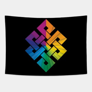 Endless Rainbow Knot Tapestry